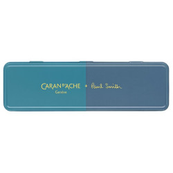 Stylo Bille Caran d'Ache® 849 "PAUL SMITH" Cyan Blue & Steel Blue - Édition Limitée