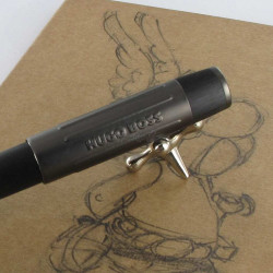 Stylo Bille Hugo Boss® Gear® Ribs Noir Brossé