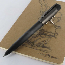 Stylo Bille Hugo Boss® Gear® Ribs Noir Brossé