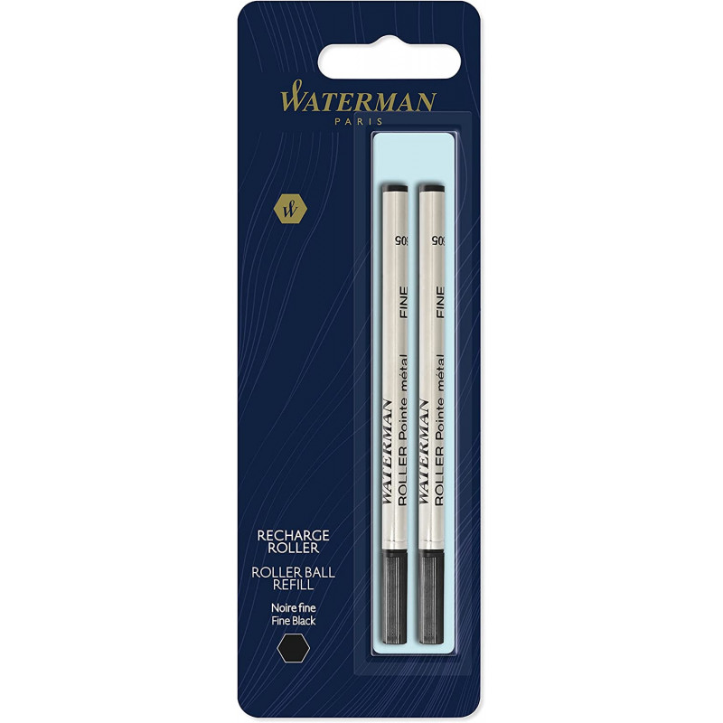Lot de 2 Recharges Rollers Noires Waterman® Lot de 2 Recharges Rollers Noires Waterman®