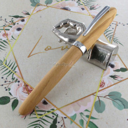 Stylo Roller Oberthur® "Quito" Bois d'Olivier + Etui Manta offert