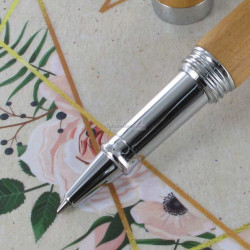 Stylo Roller Oberthur® "Quito" Bois d'Olivier + Etui Manta offert