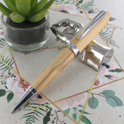 Stylo Bille Oberthur® "Quito" Bois d'Olivier + Etui Manta offert
