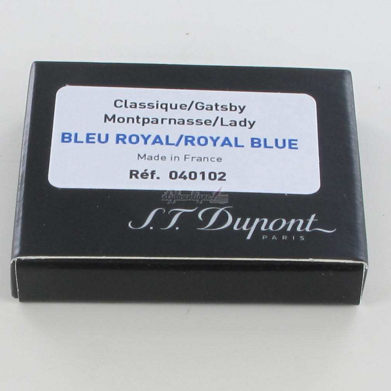 Cartouches "Classique" Bleu Royal boite de 6 ST Dupont® Anciens stylos Cartouches "Classique" Bleu Royal boite de 6 ST Dupont® Anciens stylos