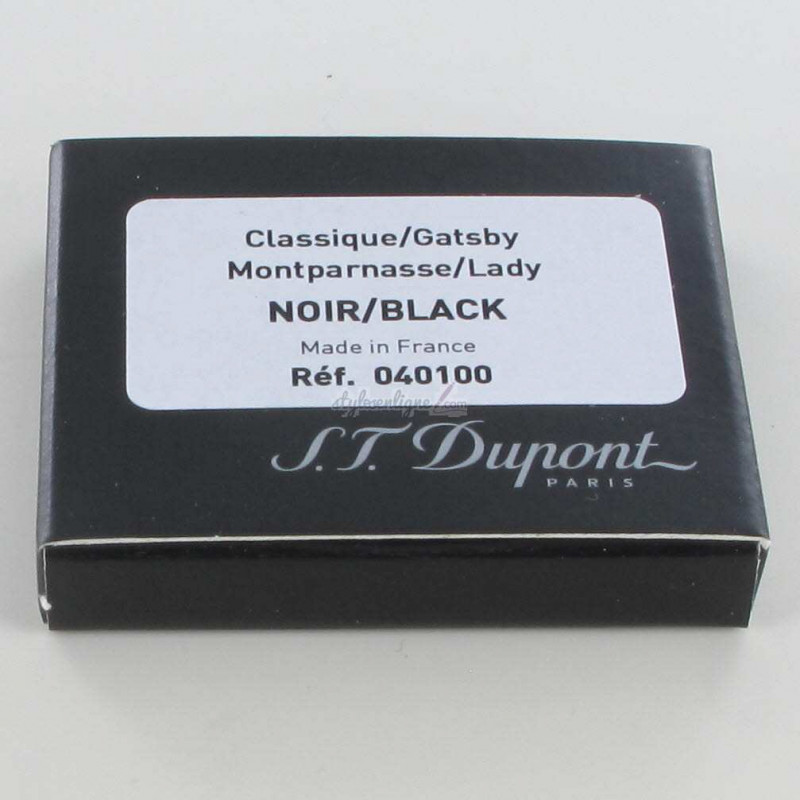 Cartouches "Classique" Noires boite de 6 ST Dupont® Anciens stylos Cartouches "Classique" Noires boite de 6 ST Dupont® Anciens stylos