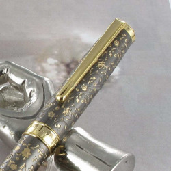 Stylo Roller Oberthur® "Byzance" Gris & Or