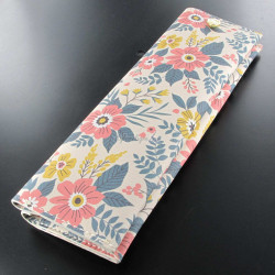 Etui Stylos Oberthur® Barbade (double poche) Fleuri Nude
