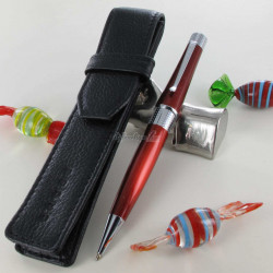 Stylo Bille Cross® Beverly Rouge + Etui cuir Cross® Noir