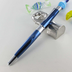 Stylo Roller Cross® "Beverly" Laque Bleu + Etui Cuir Noir