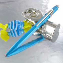 Stylo Bille Caran d'Ache® 849 "COLORMAT-X" Bleu Turquoise