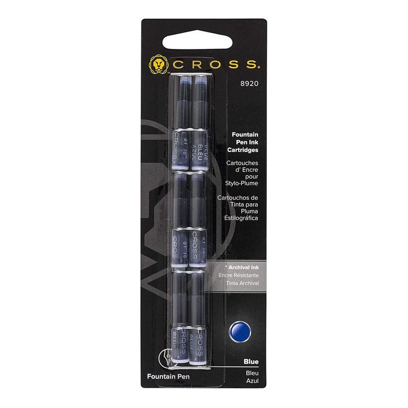 Cartouches Bleues Blister de 6 Cross® Cartouches Bleues Blister de 6 Cross®