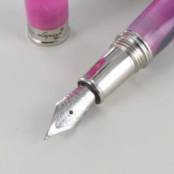 Stylo Plume Jean Pierre Lépine® "INDIGO" Rose & Filets Verts
