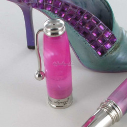 Stylo Plume Jean Pierre Lépine® "INDIGO" Rose & Filets Verts