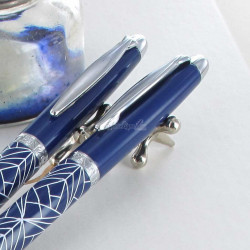 Parure de Stylos Plume & Bille Enzo Varini® "Maggiore" Marine