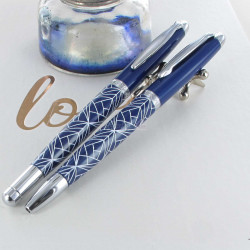 Parure de Stylos Plume & Bille Enzo Varini® "Maggiore" Marine