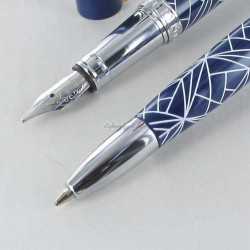 Parure de Stylos Plume & Bille Enzo Varini® "Maggiore" Marine