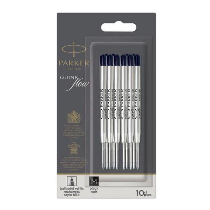 Lot de 10 Recharges Billes Noires Moyennes Parker® Lot de 10 Recharges Billes Noires Moyennes Parker®