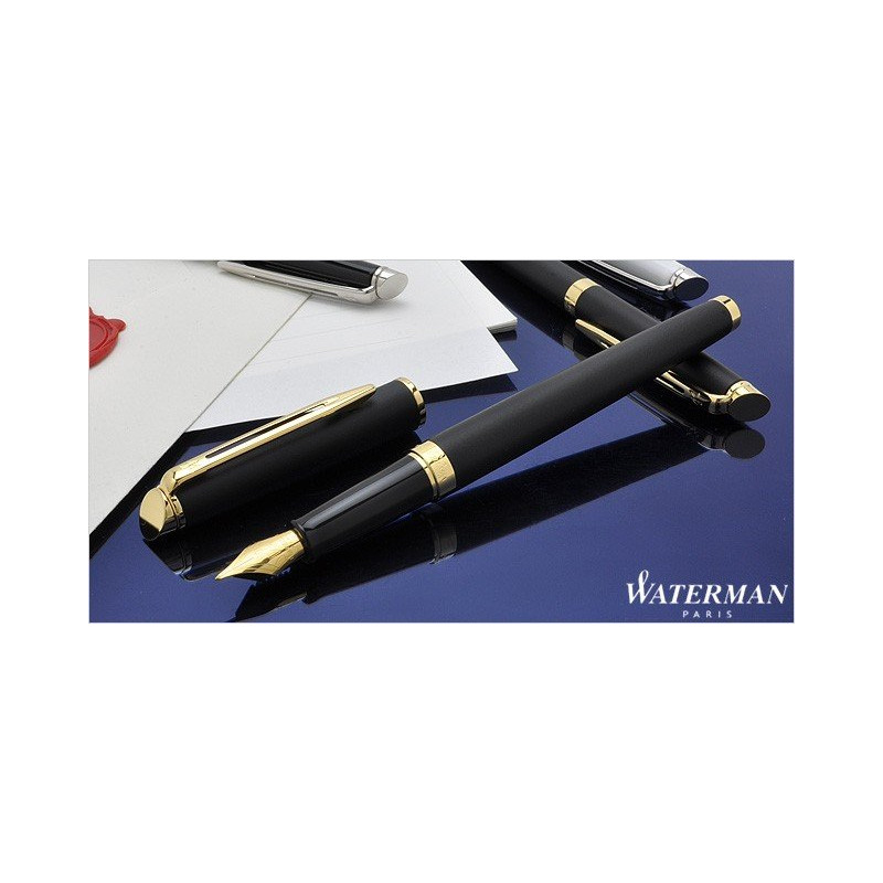 Stylo Plume WATERMAN® Hémisphère Noir Mat GT ( Medium ) Stylo Plume WATERMAN® Hémisphère Noir Mat GT ( Medium )
