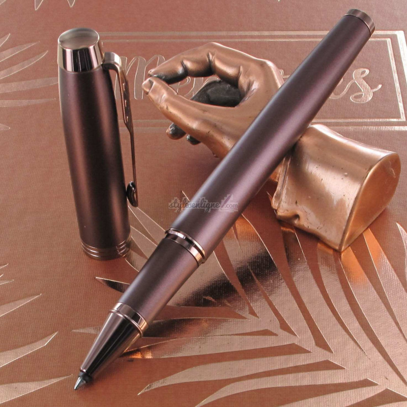 Stylo Roller PARKER® IM Monochrome Marron et Cuivre