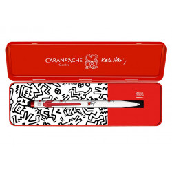 Stylo Bille Caran d'Ache® 849 KEITH HARING Blanc - Édition Spéciale