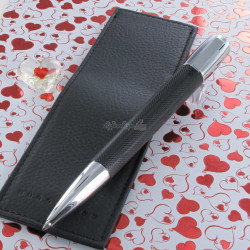 Stylo Bille Hugo Boss® Pure® Black + Etui Cuir Boss Offert