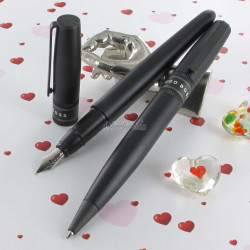 Parure Stylos Plume & Bille Hugo Boss® Illusion® Gear Noir