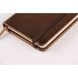 Carnet Cuir Irisé Clairefontaine® Brun