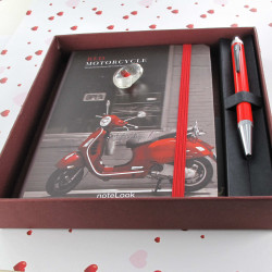 Coffret Stylo Bille & Stylus Scrikss® Rouge et son Carnet
