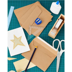 5 Enveloppes Pollen C6 Adhésives Kraft