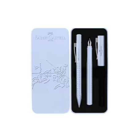 Coffret stylos Plume + Bille Faber Castell® Bleu-ciel