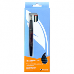 Stylo de calligraphie plume 2,3 mm + 6 cartouches d'encre de couleur