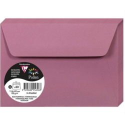 20 Enveloppes Pollen 90x140mm Adhésives Rose Hortensia