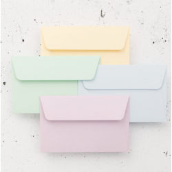 20 Enveloppes Pollen 90x140mm Adhésives Rose Lilas