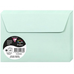 20 Enveloppes Pollen 114x162 Adhésives Vert Jade