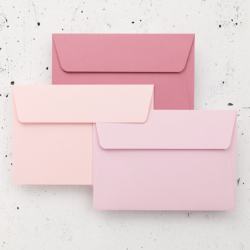 20 Enveloppes Pollen 114x162 Adhésives Rose Dragée