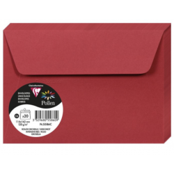 20 Enveloppes Pollen 114x162 Adhésives Groseille