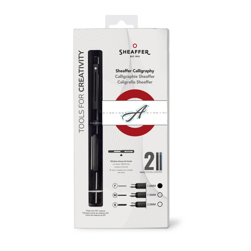 Mini Kit de Calligraphie Sheaffer® Stylo Noir Plumes Fine avec 2 cartouches Mini Kit de Calligraphie Sheaffer® Stylo Noir Plumes Fine avec 2 cartouches