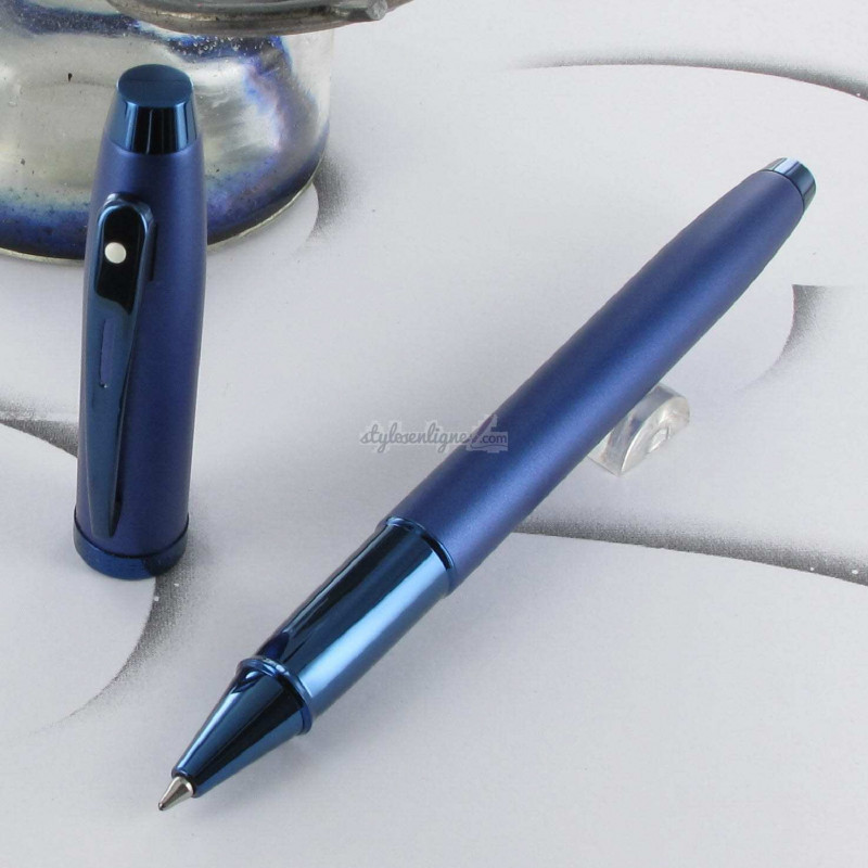 Stylo Roller Sheaffer® "Serie 100" Bleu satiné et Chromé Stylo Roller Sheaffer® "Serie 100" Bleu satiné et Chromé