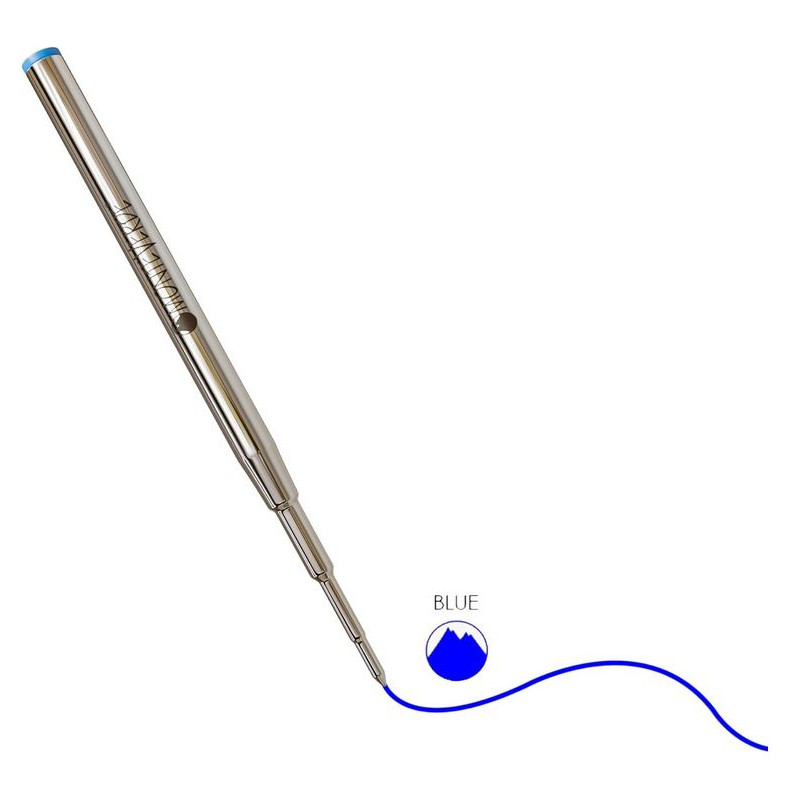 Pack de 2 Recharges BILLE BLEUE MOYENNE 0,7 mm (recharge générique/compatible) pour stylos MB. Pack de 2 Recharges BILLE BLEUE MOYENNE 0,7 mm (recharge générique/compatible) pour stylos MB.