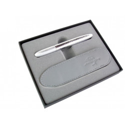 Coffret Stylo Bille Pocket Fisher Pen® Chromé Brossé + Etui