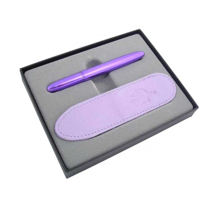 Coffret Stylo Bille Pocket Fisher Pen® Chromé Mauve + Etui mauve Coffret Stylo Bille Pocket Fisher Pen® Chromé Mauve + Etui mauve
