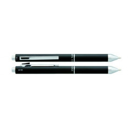 Stylo Enzo Varini Noir Multi-Fonctions "4 en 1" (Bille noire,bleue,rouge et mine 0,5)