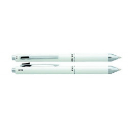 Stylo Enzo Varini Blanc Nacré Multi-Fonctions "4 en 1" (Bille noire,bleue,rouge et mine 0,5)