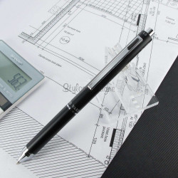 Stylo Enzo Varini Noir Multi-Fonctions "4 en 1" (Bille noire,bleue,rouge et mine 0,5)