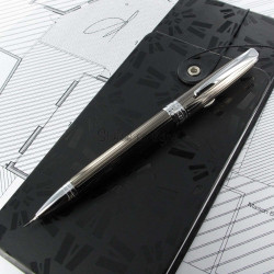 Stylo Bille Vuarnet "Eagle" Godrons Gun Multi-Fonctions "2 en 1" (Bille noire et mine 0,7)