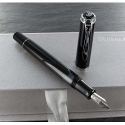 Stylo Plume Pélikan® Noir à mécanisme à piston et plume acier "SERIES 205"