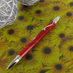 Stylo Bille Rouge "Filets Orangés" "INDIGO" Jean Pierre Lépine®