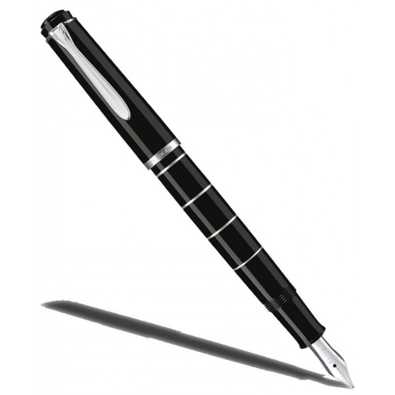 1"SERIES 215" STYLO PLUME NOIR mécanisme à piston et plume acier / attributs chromés 1"SERIES 215" STYLO PLUME NOIR mécanisme à piston et plume acier / attributs chromés