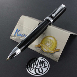 Stylo Bille Kaweco® Student Noir Attributs Laiton Chromé