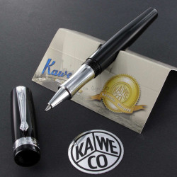 Stylo Roller Kaweco® Student Noir Attributs Laiton Chromé à cartouches d'encre